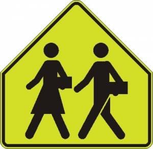 Début d&rsquo;une zone scolaire (droit)