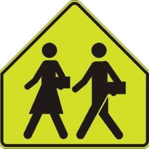 Début d'une zone scolaire (droit)