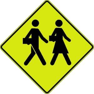 Signal avancé de passage d'écoliers