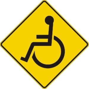 Signal avancé de passage d'handicapés