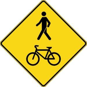 Signal avancé de passage pour piétons et cyclistes