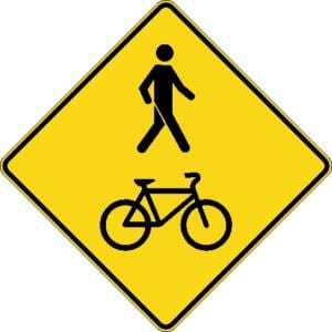 Signal avancé de passage pour piétons et cyclistes