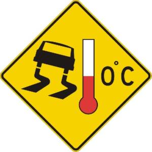 Chaussée glacée