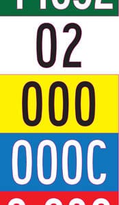 Plaquette d'inventaire route-tronçon-section-sous-section-chaînage de début