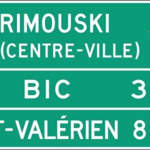 Direction de municipalités 3 destinations (deux lignes) et distances avec centre-ville