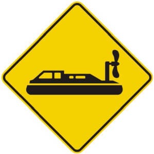 Signal avancé de passage d'un aéroglisseur