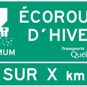 Écoroute d'hiver sur X km