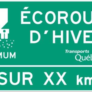 Écoroute d'hiver sur XX km