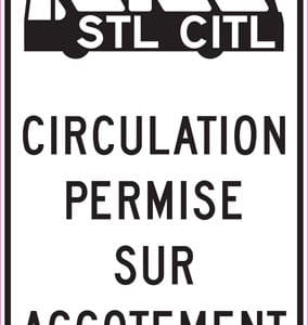 Circulation permise sur accotement pour les autobus urbains