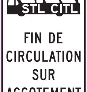 Fin de circulation permise sur accotement pour les autobus urbains