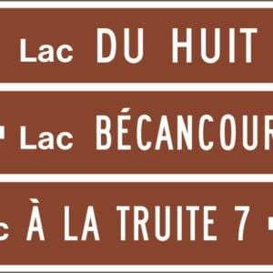 Lac de villégiature, 3 lacs - distances et flèches