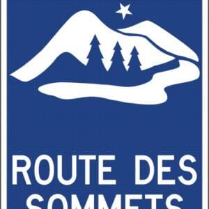 Jalonnement le long de la route ou du circuit touristique:
Route des Sommets