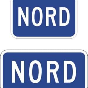 Panonceau points cardinaux direction nord