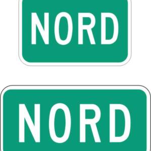 Panonceau points cardinaux direction nord