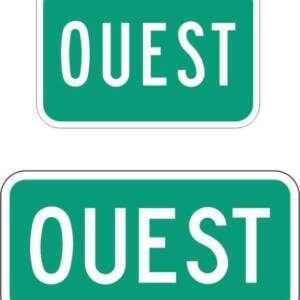 Panonceau points cardinaux direction ouest