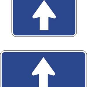 Panonceau flèche tout droit