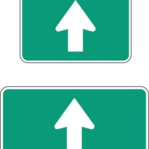 Panonceau flèche tout droit