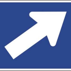 Panonceau flèche oblique à droite