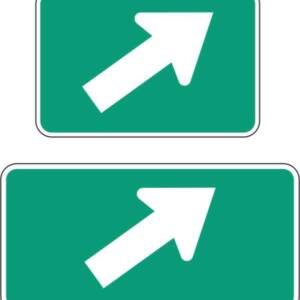 Panonceau flèche oblique à droite