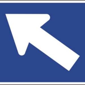 Panonceau flèche oblique à gauche