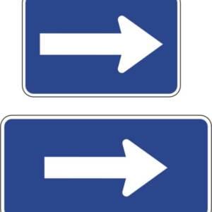 Panonceau flèche à droite ou à gauche