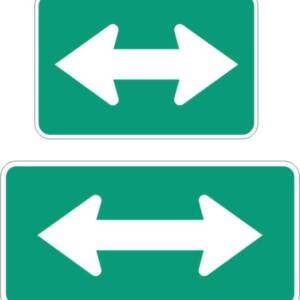 Panonceau flèche à gauche et à droite