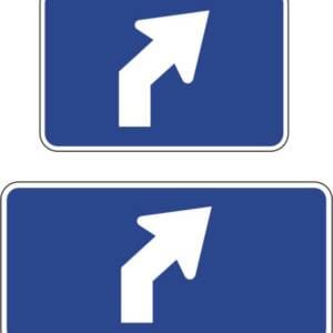 Panonceau flèche avancée oblique à droite