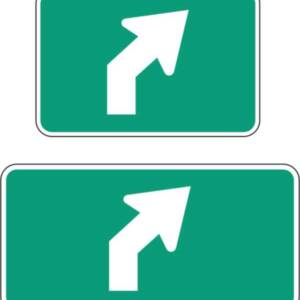 Panonceau flèche avancée oblique à droite