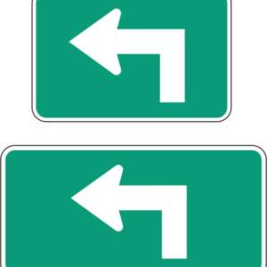 Panonceau flèche avancée à gauche