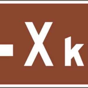 Panonceau de direction à gauche X km