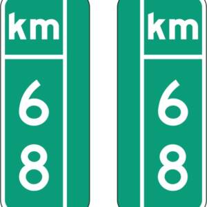 Borne kilométrique km XX (recto-verso)