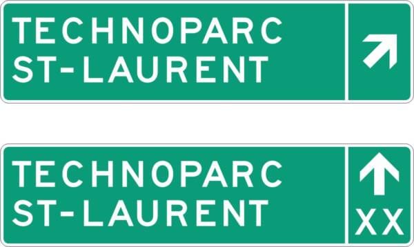 Présignalisation - direction d'un parc technologique