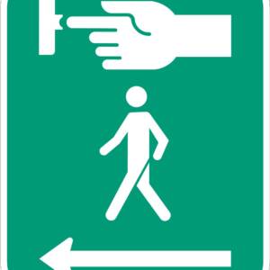 Détecteur de piétons flèche à gauche