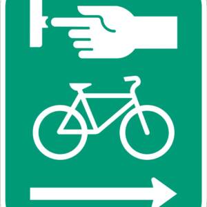 Détecteur de cyclistes flèche à droite