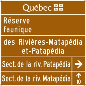 Acheminement sectoriel de réserve
faunique exploitée par le MRNF - 2
secteurs et distances (deux lignes)