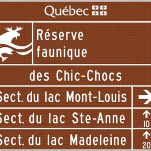 Acheminement sectoriel de réserve faunique - 3 secteurs et distances