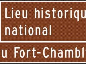 Lieu historique national du Canada - flèche et distance