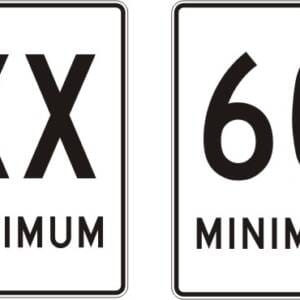 Limite de vitesse 60 Km/h minimum