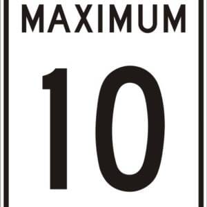 Limite de vitesse 10 Km/h maximum