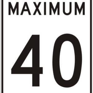 Limite de vitesse 40 Km/h maximum