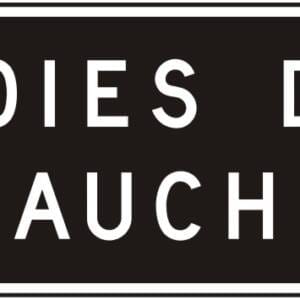 Panonceau voies de gauche