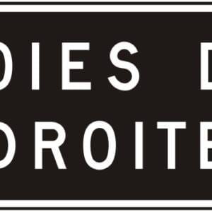 Panonceau voies de droite