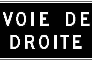 Panonceau voie de droite