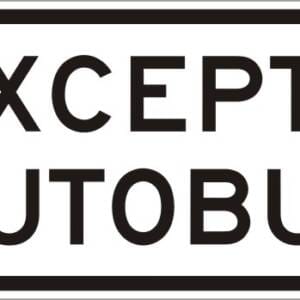 Panonceau excepté autobus