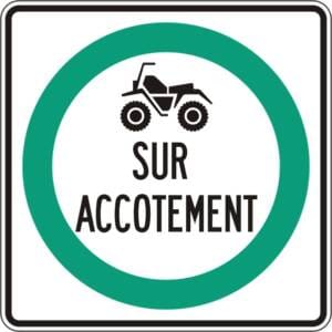 Trajet obligatoire pour VTT sur accotement