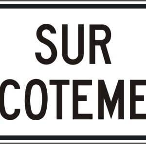 Panonceau sur accotement