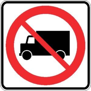 Accès interdit aux camions