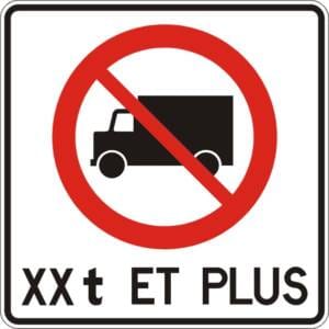 Camion interdit XX t et plus
