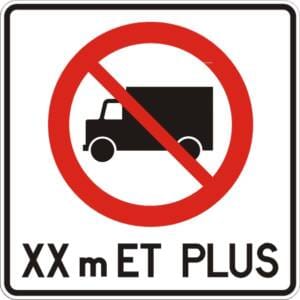 Camion interdit XX m et plus