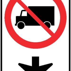 Accès interdit aux camions dans cette voie
